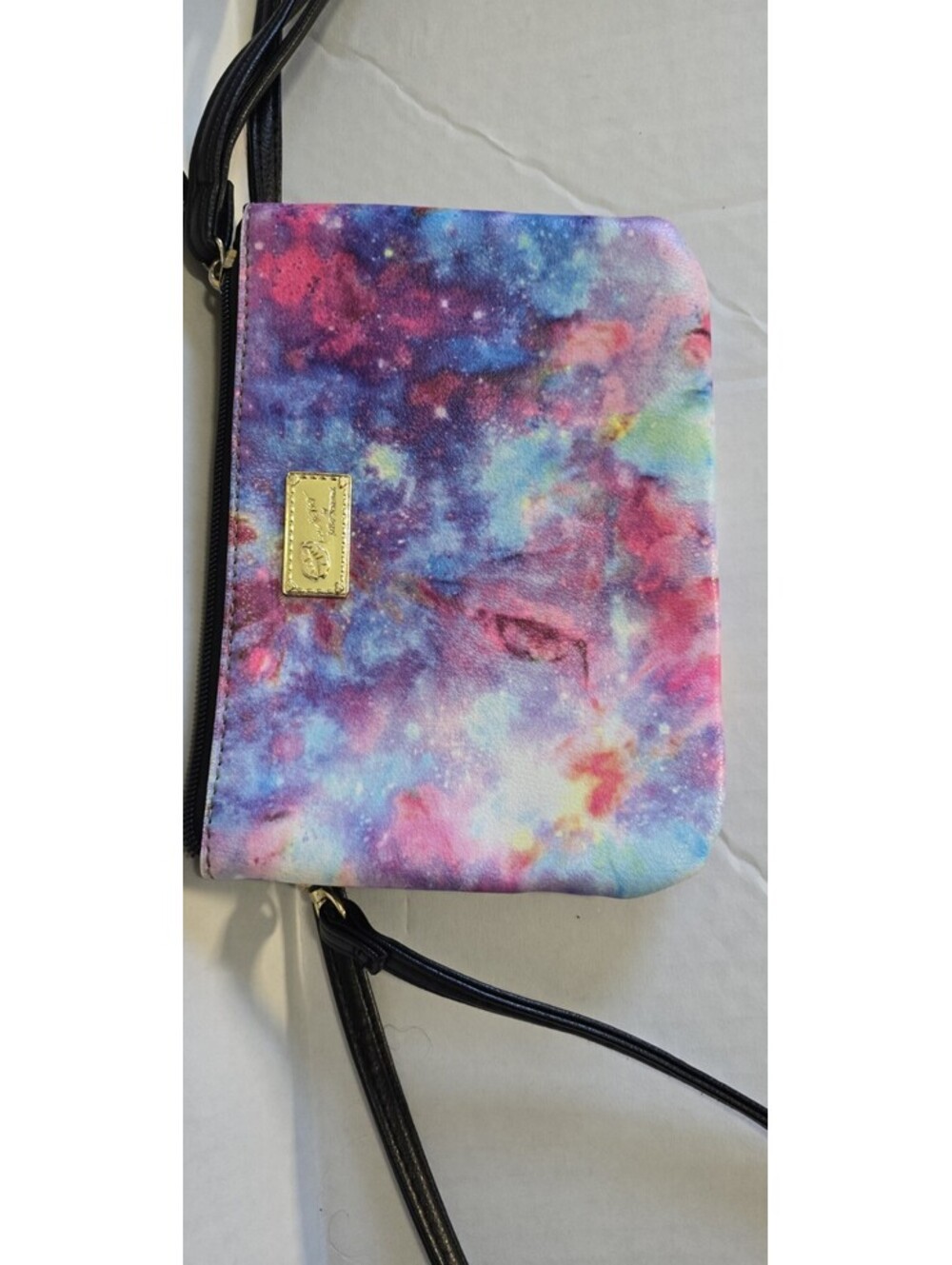 Betsey Johnson Crossbody Mystical Wristlet Purse  Soft Girl  Purple Pink Fairy